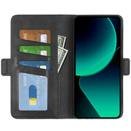 Xiaomi 13T / 13T Pro Hoesje - MobyDefend Luxe Wallet Book Case (Sluiting Zijkant) - Zwart