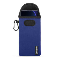 Hoesje voor Xiaomi 13T - MobyDefend Neopreen Pouch Met Karabijnhaak - Insteekhoesje - Riemlus Hoesje - Blauw