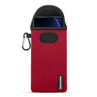 Hoesje voor Xiaomi 13T - MobyDefend Neopreen Pouch Met Karabijnhaak - Insteekhoesje - Riemlus Hoesje - Rood