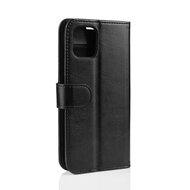 iPhone 11 Hoesje - MobyDefend Wallet Book Case (Sluiting Achterkant) - Zwart