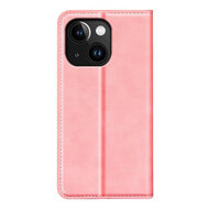 iPhone 15 Hoesje - Luxe Wallet Bookcase (Magnetische Sluiting) - Roze