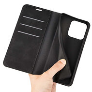 iPhone 15 Hoesje - Luxe Wallet Bookcase (Magnetische Sluiting) - Zwart