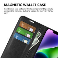 iPhone 15 Hoesje - MobyDefend Kunstleren Wallet Book Case (Sluiting Voorkant) - Rood