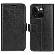 iPhone 15 Hoesje - MobyDefend Wallet Book Case (Sluiting Achterkant) - Zwart