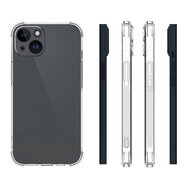 iPhone 15 Hoesje - MobyDefend Transparante Shockproof TPU Backcover - Verstevigde Hoeken - Volledig Doorzichtig