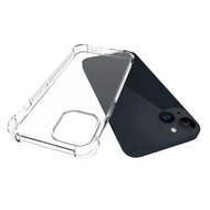 iPhone 15 Hoesje - MobyDefend Transparante Shockproof TPU Backcover - Verstevigde Hoeken - Volledig Doorzichtig