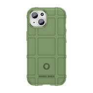 iPhone 15 Hoesje - Mobydefend Rugged Shield TPU Backcover - Groen