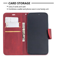 iPhone 12 / iPhone 12 Pro Hoesje - MobyDefend Wallet Book Case Met Koord - Rood
