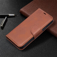 iPhone 12 / iPhone 12 Pro Hoesje - MobyDefend Wallet Book Case Met Koord - Bruin