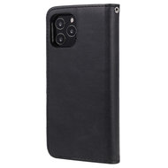 iPhone 12 / iPhone 12 Pro Hoesje - MobyDefend Luxe 2-in-1 Wallet Book Case Met Uitneembare Backcover - Zwart