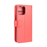 Apple iPhone 12 / iPhone 12 Pro Hoesje - MobyDefend Wallet Book Case (Sluiting Achterkant) - Rood