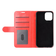 Apple iPhone 12 / iPhone 12 Pro Hoesje - MobyDefend Wallet Book Case (Sluiting Achterkant) - Rood