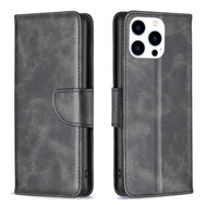 iPhone 15 Pro Hoesje - MobyDefend Wallet Book Case Met Koord - Zwart