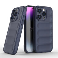 iPhone 15 Pro Hoesje - MobyDefend TPU Gripcase - Blauw