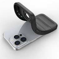 iPhone 15 Pro Hoesje - MobyDefend TPU Gripcase - Zwart