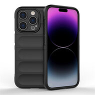 iPhone 15 Pro Hoesje - MobyDefend TPU Gripcase - Zwart