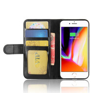 Apple iPhone SE (2020/2022) / iPhone 7 / iPhone 8 Hoesje - MobyDefend Wallet Book Case (Sluiting Achterkant) - Zwart