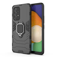 Samsung Galaxy A53 Hoesje - MobyDefend Dubbelgelaagde Pantsercase Met Standaard - Zwart
