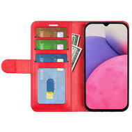 Samsung Galaxy A53 Hoesje - MobyDefend Wallet Book Case (Sluiting Achterkant) - Rood