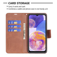 Samsung Galaxy A53 Hoesje - MobyDefend Wallet Book Case Met Koord - Bruin