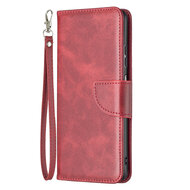 Samsung Galaxy A53 Hoesje - MobyDefend Wallet Book Case Met Koord - Rood