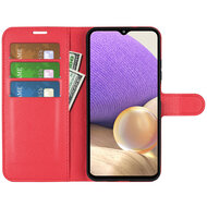 Samsung Galaxy A53 Hoesje - MobyDefend Kunstleren Wallet Book Case (Sluiting Voorkant) - Rood