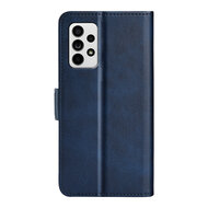 Samsung Galaxy A53 Hoesje - MobyDefend Luxe Wallet Book Case (Sluiting Zijkant) - Blauw