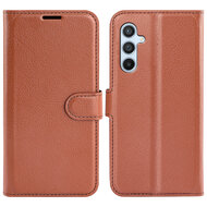 Samsung Galaxy A54 Hoesje - MobyDefend Kunstleren Wallet Book Case (Sluiting Voorkant) - Bruin