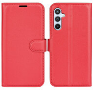 Samsung Galaxy A54 Hoesje - MobyDefend Kunstleren Wallet Book Case (Sluiting Voorkant) - Rood