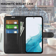 Samsung Galaxy A54 Hoesje - MobyDefend Kunstleren Wallet Book Case (Sluiting Voorkant) - Zwart