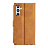 Samsung Galaxy A54 Hoesje - MobyDefend Luxe Wallet Book Case (Sluiting Zijkant) - Lichtbruin