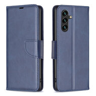 Samsung Galaxy A54 Hoesje - MobyDefend Wallet Book Case Met Koord - Blauw