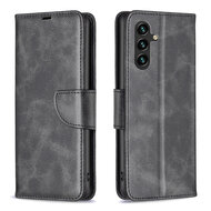 Samsung Galaxy A54 Hoesje - MobyDefend Wallet Book Case Met Koord - Zwart