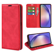 Samsung Galaxy A55 Hoesje - Luxe Wallet Bookcase (Magnetische Sluiting) - Rood