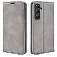 Samsung Galaxy A55 Hoesje - Luxe Wallet Bookcase (Magnetische Sluiting) - Grijs