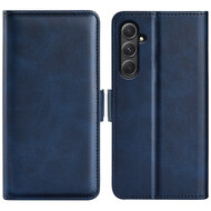 Samsung Galaxy A55 Hoesje - MobyDefend Luxe Wallet Book Case (Sluiting Zijkant) - Blauw