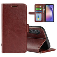 Samsung Galaxy A55 Hoesje - MobyDefend Wallet Book Case (Sluiting Achterkant) - Bruin