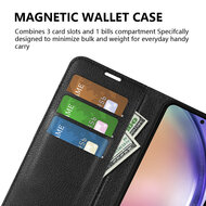 Samsung Galaxy A55 Hoesje - MobyDefend Kunstleren Wallet Book Case (Sluiting Voorkant) - Bruin