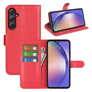 Samsung Galaxy A55 Hoesje - MobyDefend Kunstleren Wallet Book Case (Sluiting Voorkant) - Rood