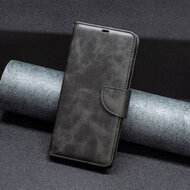 Samsung Galaxy A55 Hoesje - MobyDefend Wallet Book Case Met Koord - Zwart