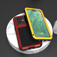 iPhone 16 Hoes - Love Mei Metalen Case - Extreme Protection - Zwart