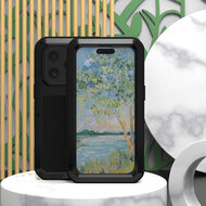 iPhone 16 Pro Hoes - Love Mei Metalen Case - Extreme Protection - Zwart