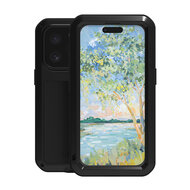 iPhone 16 Pro Hoes - Love Mei Metalen Case - Extreme Protection - Zwart