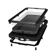 iPhone 16 Pro Hoes - Love Mei Metalen Case - Extreme Protection - Groen