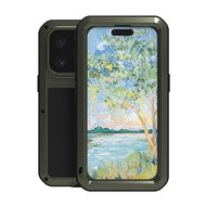 iPhone 16 Pro Hoes - Love Mei Metalen Case - Extreme Protection - Groen