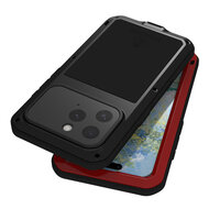 iPhone 16 Pro Hoes - Love Mei Metalen Case - Extreme Protection - Zilvergrijs