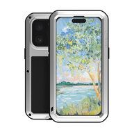 iPhone 16 Pro Hoes - Love Mei Metalen Case - Extreme Protection - Zilvergrijs
