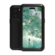 iPhone 16 Pro Max Hoes - Love Mei Metalen Case - Extreme Protection - Zwart