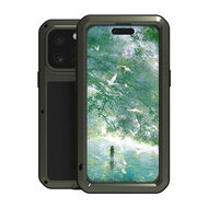 iPhone 16 Pro Max Hoes - Love Mei Metalen Case - Extreme Protection - Groen
