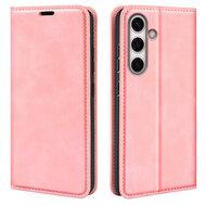 Samsung Galaxy S24 FE Hoesje - MobyDefend Luxe Wallet Bookcase (Magnetische Sluiting) - Roze